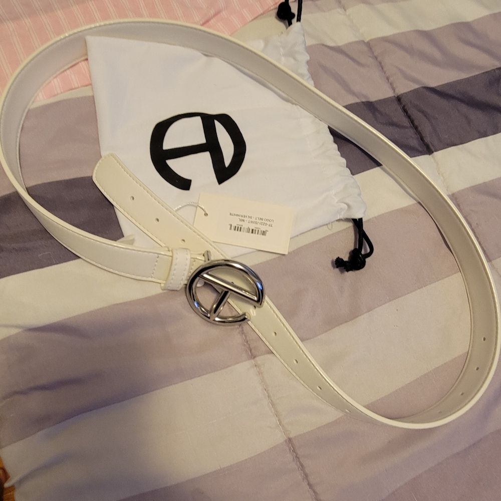 White Telfar belt